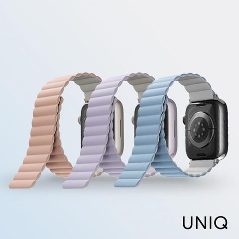 【南紡購物中心】 UNIQ Apple Watch 38/40/41mm Revix 雙色防水矽膠磁吸錶帶