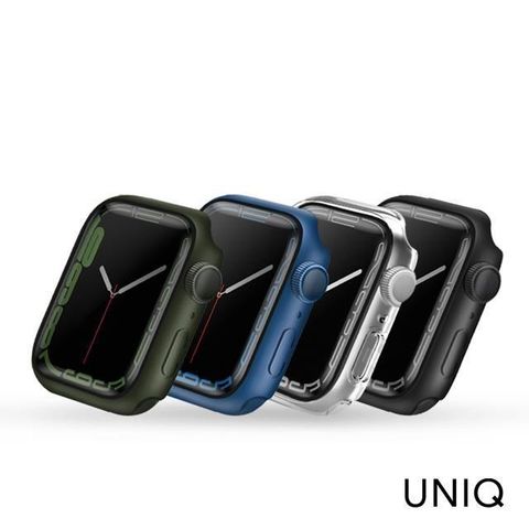 【南紡購物中心】 UNIQ Legion Apple Watch 7 45mm曲面鋼化玻璃錶殼