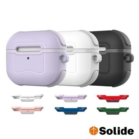 【南紡購物中心】 SOLiDE AirPods 3 POCKET 啵可抗菌防摔保護殼