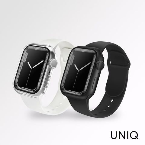 【南紡購物中心】 UNIQ Legion Apple Watch 7 41mm曲面鋼化玻璃錶殼