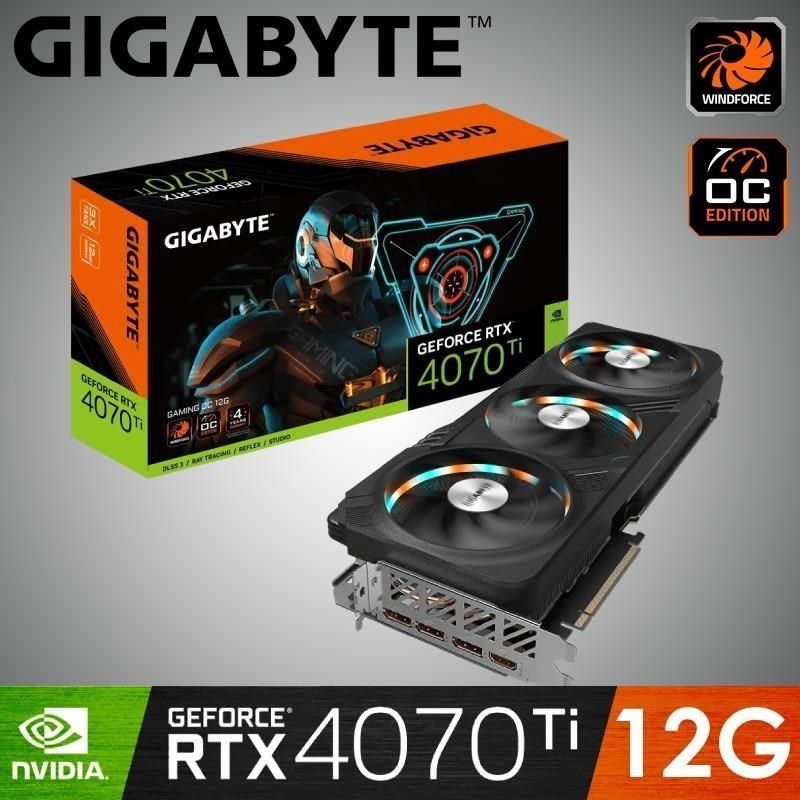 技嘉】GeForce RTX 4070 Ti GAMING OC 12G 顯示卡- PChome 24h購物