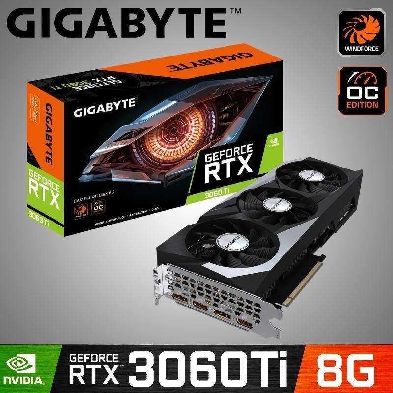 技嘉】RTX3060 Ti GAMING OC D6X 8G 顯示卡- PChome 24h購物