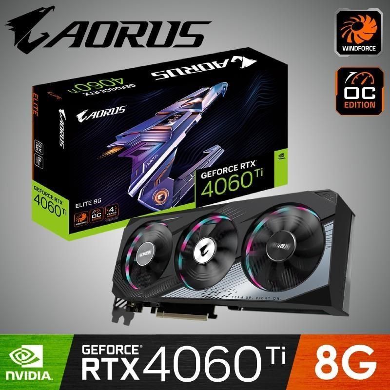 GIGABYTE 技嘉 【南紡購物中心】 【組合包】 AORUS GeForce RTX 4060 Ti ELITE 8G 顯示卡 + AORUS P850W 850W 電源供應器