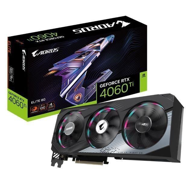 GIGABYTE 技嘉 【南紡購物中心】   AORUS RTX4060Ti ELITE 8G 顯示卡/長30.1cm/4060TI