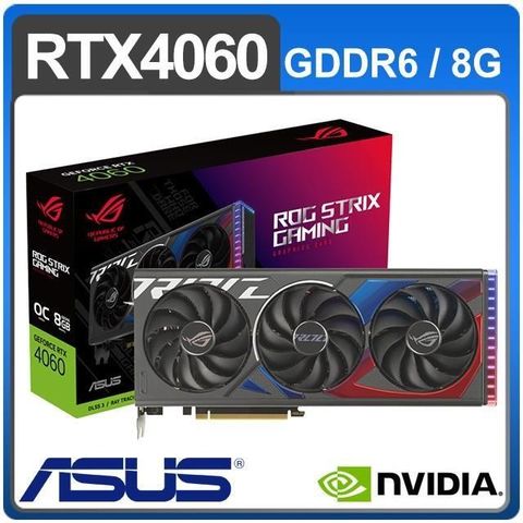 ASUS 華碩 ROG-STRIX-RTX4060-O8G-GAMING 顯示卡