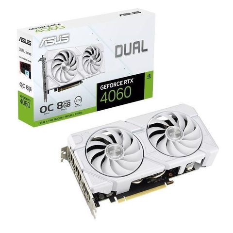 ASUS 華碩 DUAL-RTX4060-O8G-EVO-WHITE 顯示卡【長22.72cm】