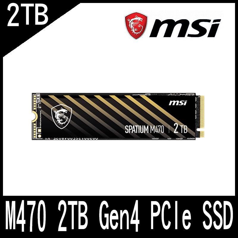 MSI微星SPATIUM M470 2TB Gen4 PCIe SSD - PChome 24h購物