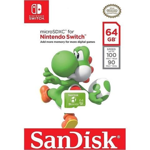 【南紡購物中心】 SanDisk 64GB 64G microSDXC Nintendo SWITCH 100MB/s 任天堂 記憶卡