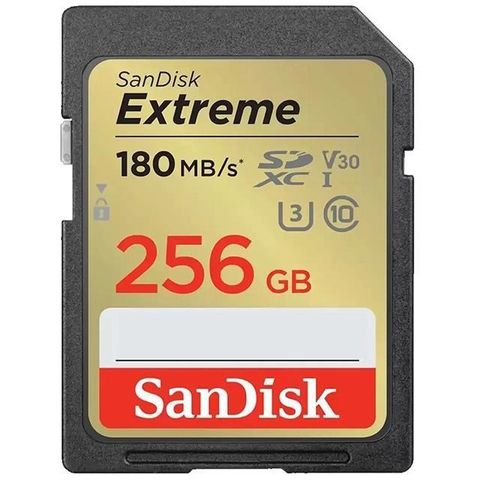 【南紡購物中心】 SanDisk 256GB 256G SDXC【180MB/s Extreme】SD 4K U3 A2 V30 相機記憶卡