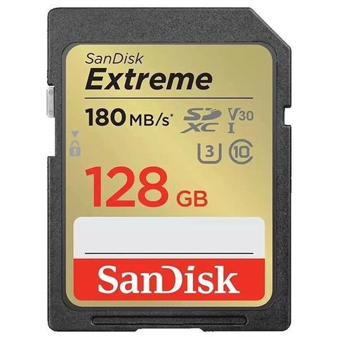 【南紡購物中心】 SanDisk 128GB 128G SDXC【180MB/s Extreme】SD 4K U3 A2 V30 相機記憶卡