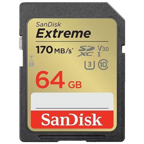 【南紡購物中心】 SanDisk 64GB 64G SDXC【170MB/s Extreme】SD 4K U3 A2 V30 相機記憶卡