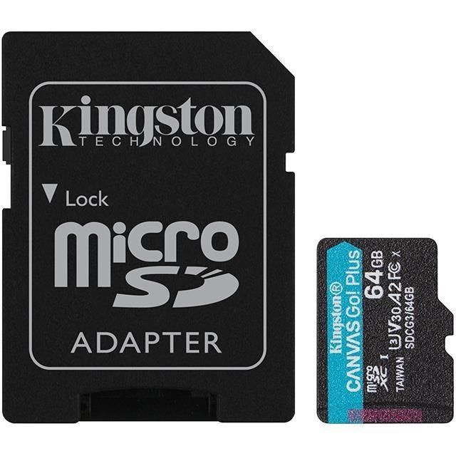 Kingston 金士頓 【南紡購物中心】   64G 64GB microSDXC Canvas Go Plus 170MB/s U3 A2 V30 記憶卡