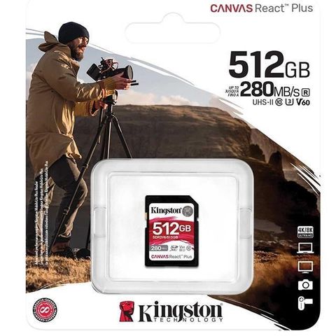 【南紡購物中心】 KINGSTON 512G 512GB SD SDXC Canvas React Plus V60 280MB/s SDR2V6/512GB UHSII 金士頓 記憶卡