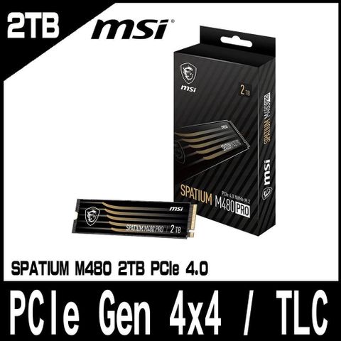 【南紡購物中心】 限量促銷MSI微星 SPATIUM M480 PRO 2TB Gen4 PCIe SSD M.2