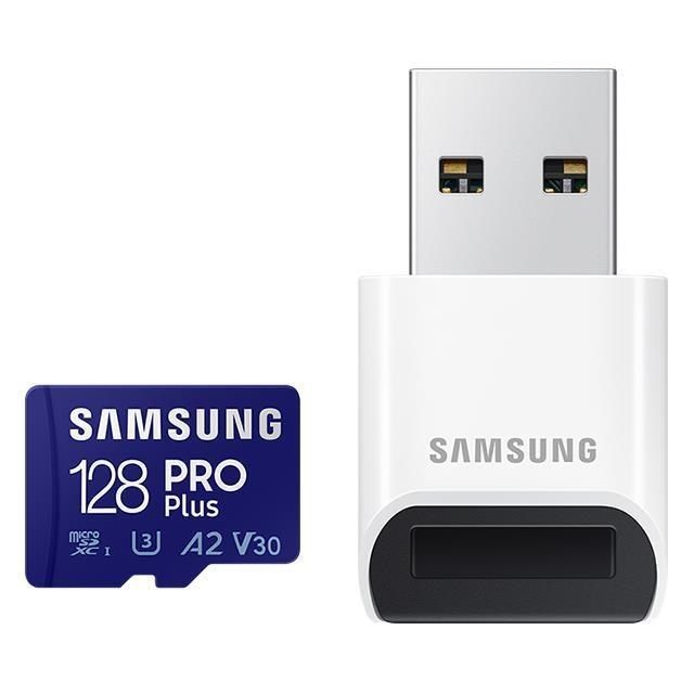 Samsung 三星 PRO Plus microSDXC UHS-I(U3) 128G記憶卡(MB-MD128SB)(附讀卡機)