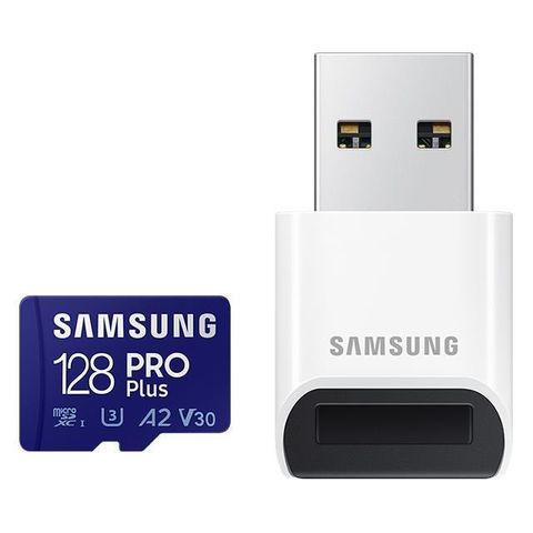 Samsung 三星 PRO Plus microSDXC UHS-I(U3) 128G記憶卡(MB-MD128SB/WW)(附讀卡機)