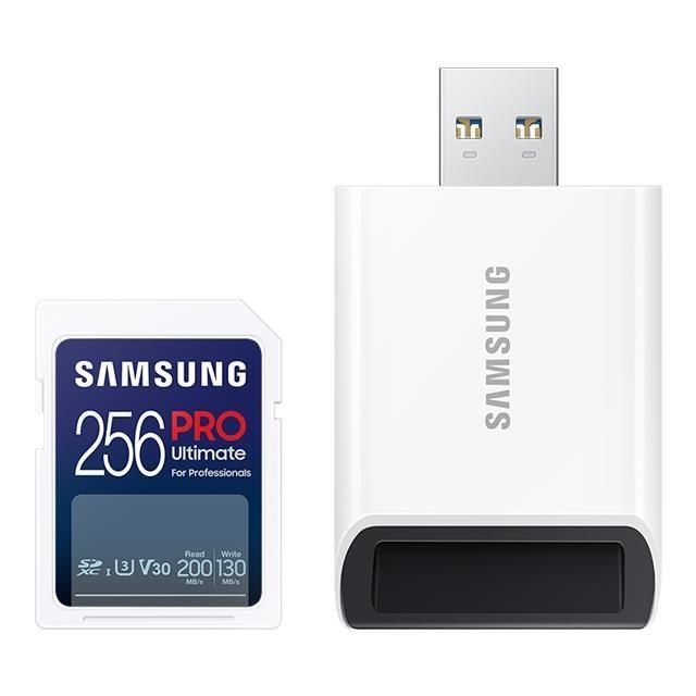 Samsung 三星 PRO Ultimate SD 256GB記憶卡 含讀卡機 公司貨 (MB-SY256SB/WW)