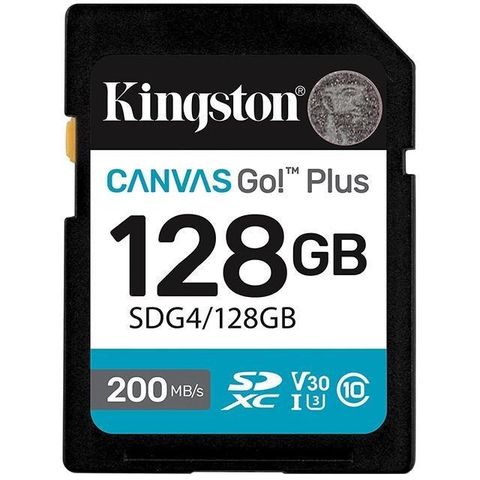 Kingston 金士頓 128GB SDXC SDG4/128GB 200MB/s UHS-I U3 V30 A2 相機 記憶卡