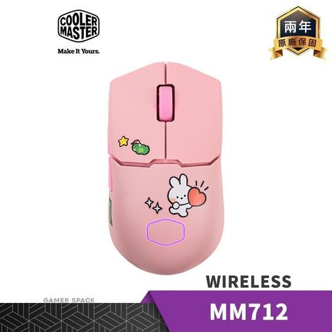 【南紡購物中心】 Cooler Master 酷碼 MM712 無線電競滑鼠 LINE FRIENDS minini 聯名款