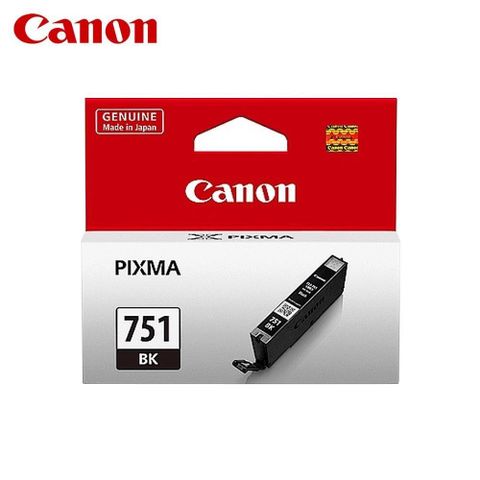 Canon 佳能 CLI-751 BK 原廠相片黑標準容量墨水匣