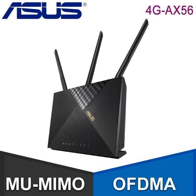 ASUS 華碩 【南紡購物中心】   4G-AX56 4G LTE WIFI6 SIM卡無線路由器(分享器)