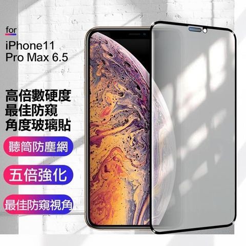 【南紡購物中心】 CITY BOSS for iPhone11 Pro Max 6.5 高倍數硬度防窺角度玻璃貼