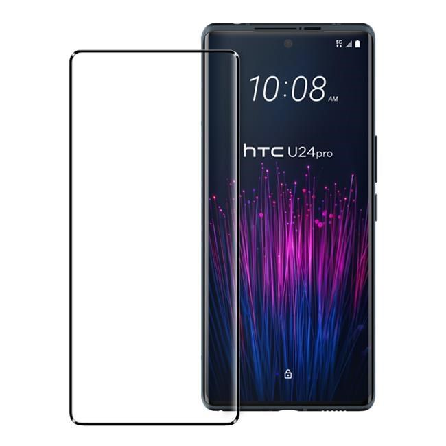  【南紡購物中心】 Xmart   for HTC U24 Pro 全膠3D滿版曲面玻璃貼-黑