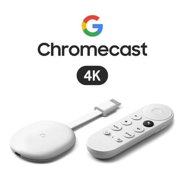 Google Chromecast with Google TV 4K電視盒-第四代原廠公司貨-白色