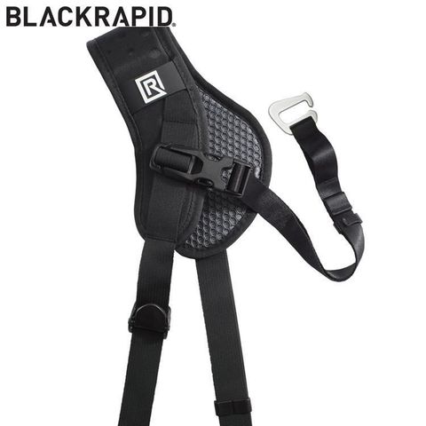 BlackRapid 【南紡購物中心】 美國 brad breathe腋下固定帶適快槍俠相機背帶Hybrid Street Curve Sport Left Double Binoc Backpack Black Rapid