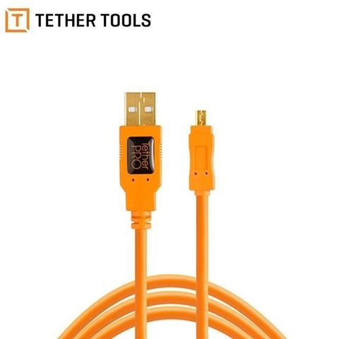 Tether Tools 【南紡購物中心】  CU8015-ORG USB2.0 轉 Mini B 8Pin (公司貨)