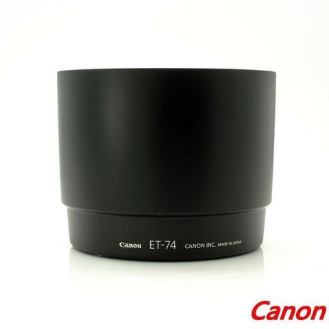 Canon 佳能 【南紡購物中心】 原廠正品遮光罩ET-74遮光罩(內裡是黑色吸光絨,可反裝反扣倒裝)