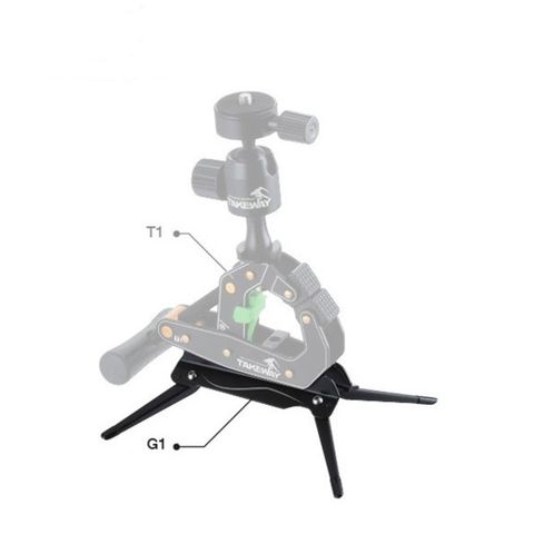 台灣製TAKEWAY腳架G1(T1鉗式腳架鉗腳架配件)mini小腳架低角度迷你腳架桌上型四腳獸
