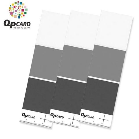 QPcard 【南紡購物中心】 瑞典酷必專業18灰卡101(3片裝;三濃度:黑/18%灰卡/白色卡)數位攝影工具適校正白平衡測光校色