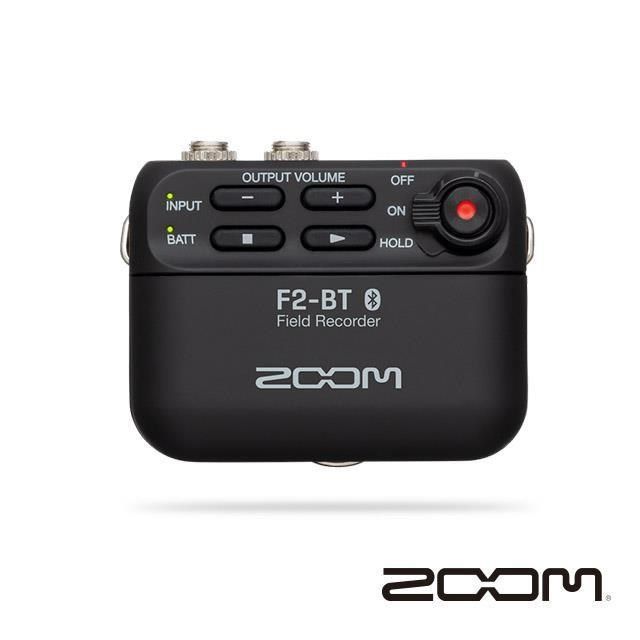 Zoom 【南紡購物中心】  F2-BT 微型錄音機+領夾麥克風組 藍牙版-黑色 公司貨