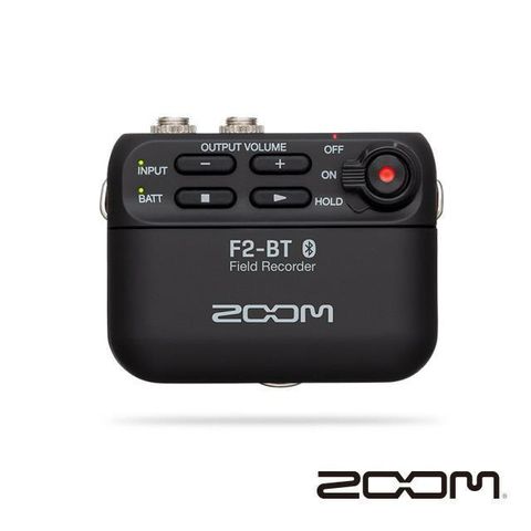 【南紡購物中心】 Zoom F2-BT 微型錄音機+領夾麥克風組 藍牙版-黑色 公司貨