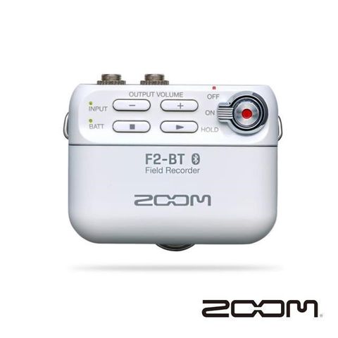 Zoom 【南紡購物中心】  F2-BT 藍牙版 微型錄音機+領夾麥克風組-白色 公司貨