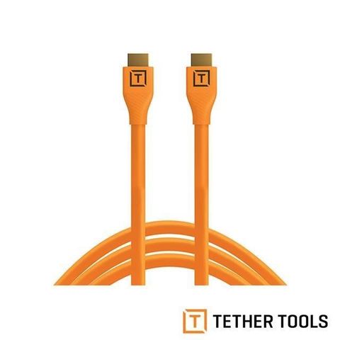 Tether Tools 【南紡購物中心】  TetherPro H2A15-ORG HDMI 2.0 to HDMI 2.0 傳輸線 4.6m 公司貨