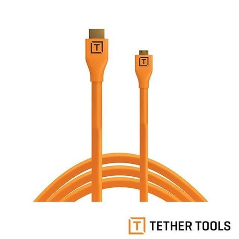 Tether Tools 【南紡購物中心】  TetherPro H2D15-ORG HDMI Micro to HDMI 2.0 傳輸線 4.6m 公司貨