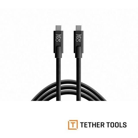 Tether Tools 【南紡購物中心】  CUC10-BLK USB-C 到 USB-C 傳輸線-黑色 3m