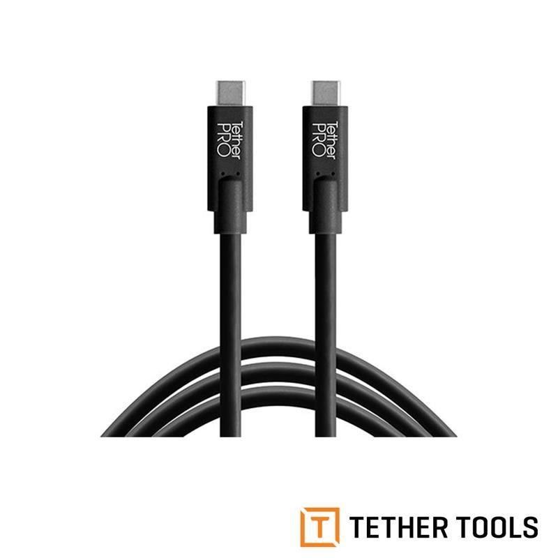 Tether Tools 【南紡購物中心】  CUC15-BLK USB-C到USB-C PRO 傳輸線-4.6m 黑色