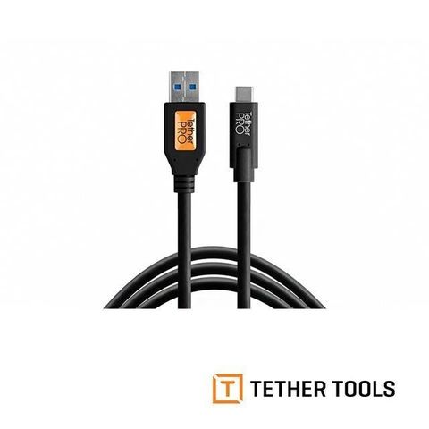 Tether Tools 【南紡購物中心】  TetherPro USB 3.0 轉 USB TypeC 傳輸線 黑