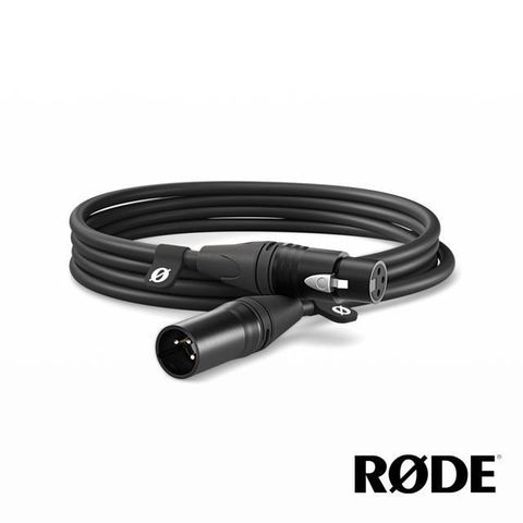 RODE 【南紡購物中心】  XLR CABLE 公對母 連接線-黑色 3m 公司貨