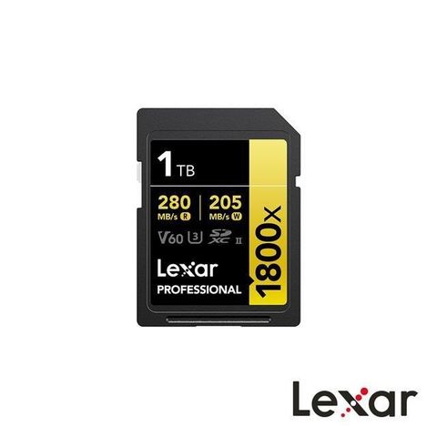 Lexar 雷克沙 1TB Professional 1800x SDXC UHS-II 專業SD卡 公司貨