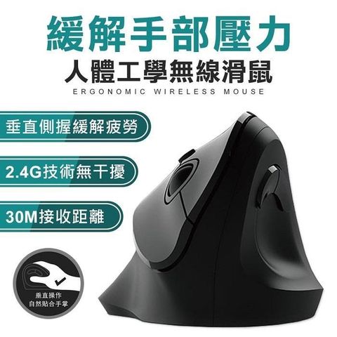 【南紡購物中心】 台灣公司貨 2.4GHz直立式無線滑鼠 人體工學滑鼠 六鍵設計 無線滑鼠 專業滑鼠 直立式滑鼠 滑鼠 超人性化設計