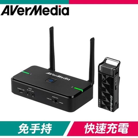 AverMedia 圓剛 【南紡購物中心】  AW315 2.4GHz 教學專用無線麥克風《單麥克風組》 