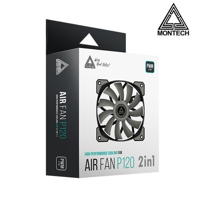 MONTECH 【南紡購物中心】 (君主) Air Fan P120 PWM 靜音風扇(2入)