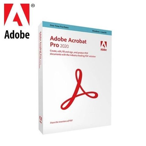 【南紡購物中心】 Adobe Acrobat Pro 2020 中文商業盒裝完整版(Windows and macOS 永久授權版)