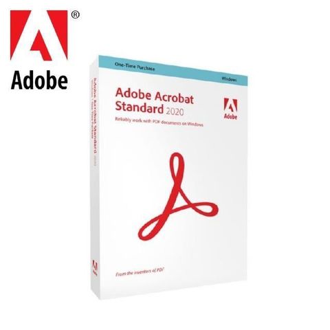 【南紡購物中心】 Adobe Acrobat Standard 2020 商業盒裝完整版 (Windows永久授權版-僅支援Win10)