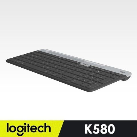 【南紡購物中心】 【羅技】K580 超薄跨平台藍牙鍵盤 (石墨灰)