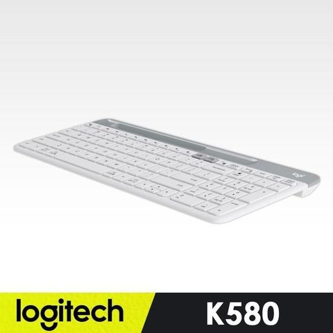 【南紡購物中心】 【羅技】K580 超薄跨平台藍牙鍵盤 (珍珠白)